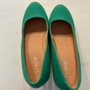 J. Crew Women's Green espadrille wedges